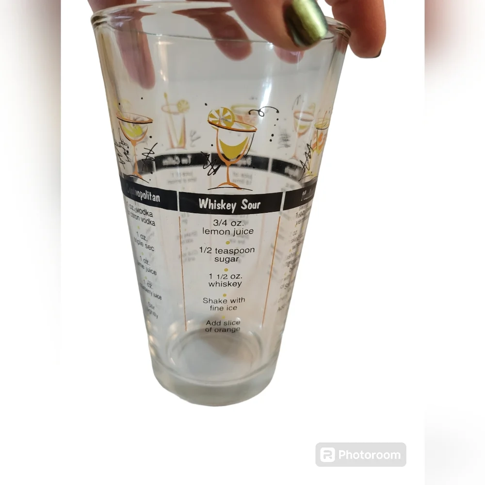 Libbey Cocktail Recipe Shaker Glass
